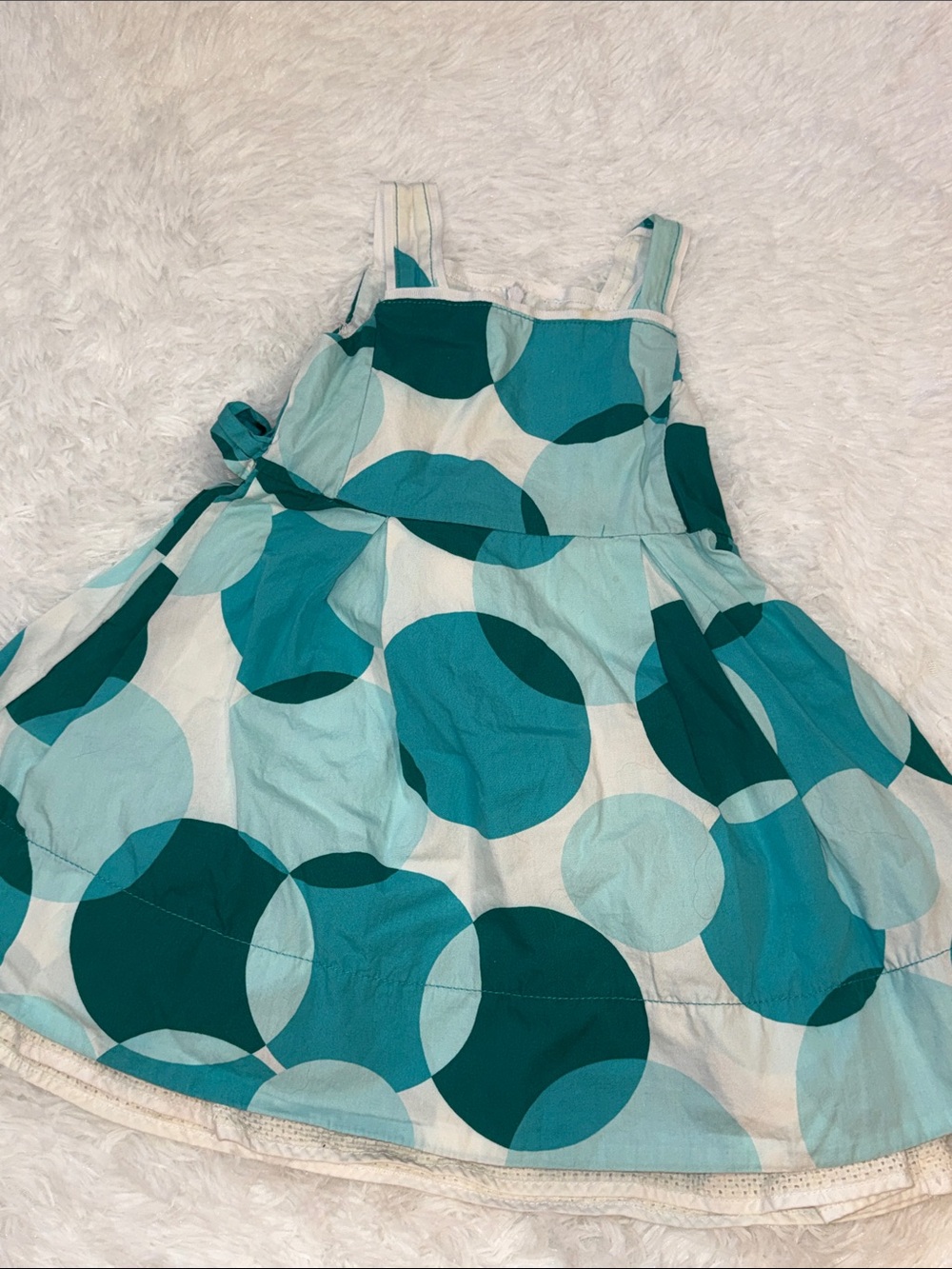 The Children's Place Teal and Aqua Circle Print Sundress